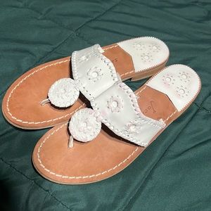 Original Jack Rogers size 7.5 white sandals